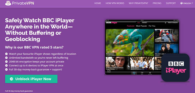 IPVanish VPN unblock BBC iPlayer