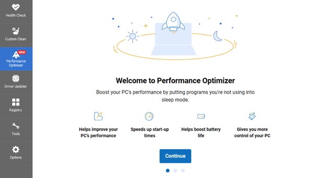 CCleaner Professional performance optimizer feature