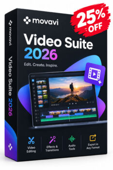 Movavi Video Suite 2026 boxshot 25% discount