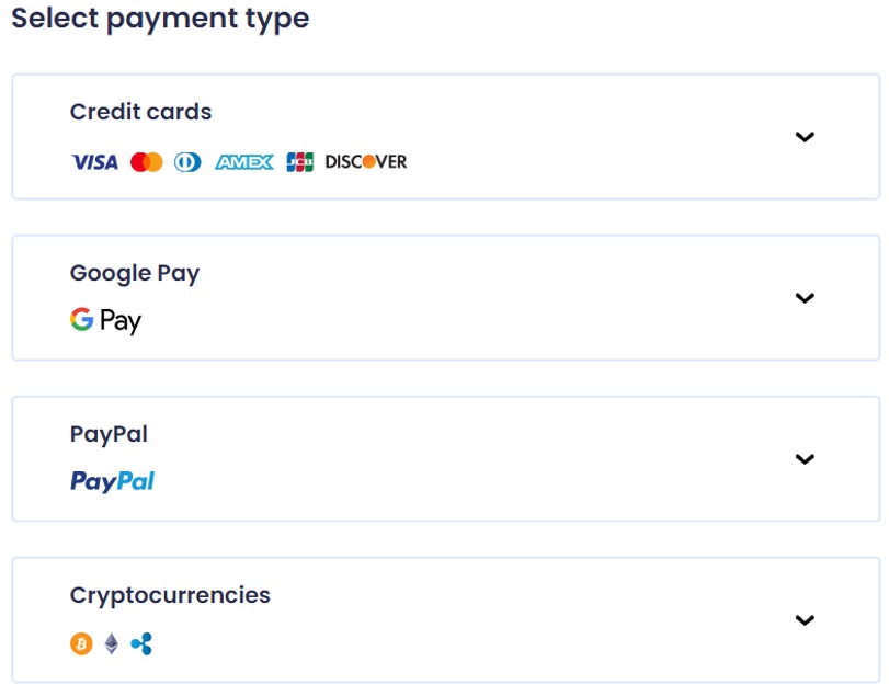 Atlas VPN payment methods