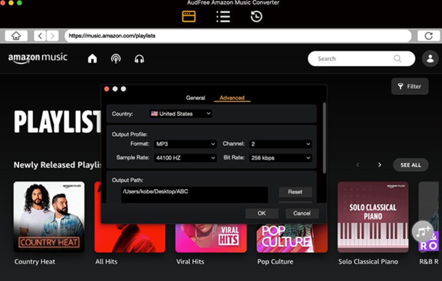 Audfree Amazon Music Converter advanced features