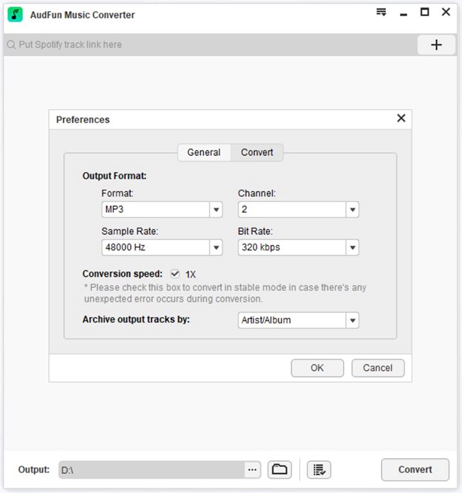 Audgun settings customization