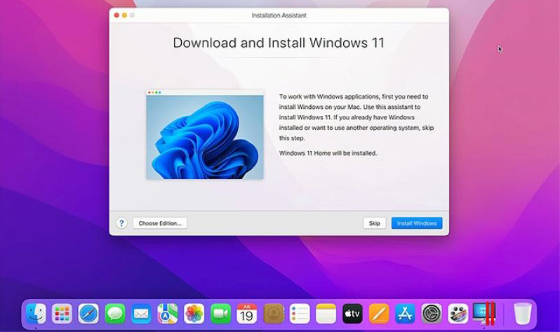 Windows 11 installation with Parallels Desktop 27 for MAC
