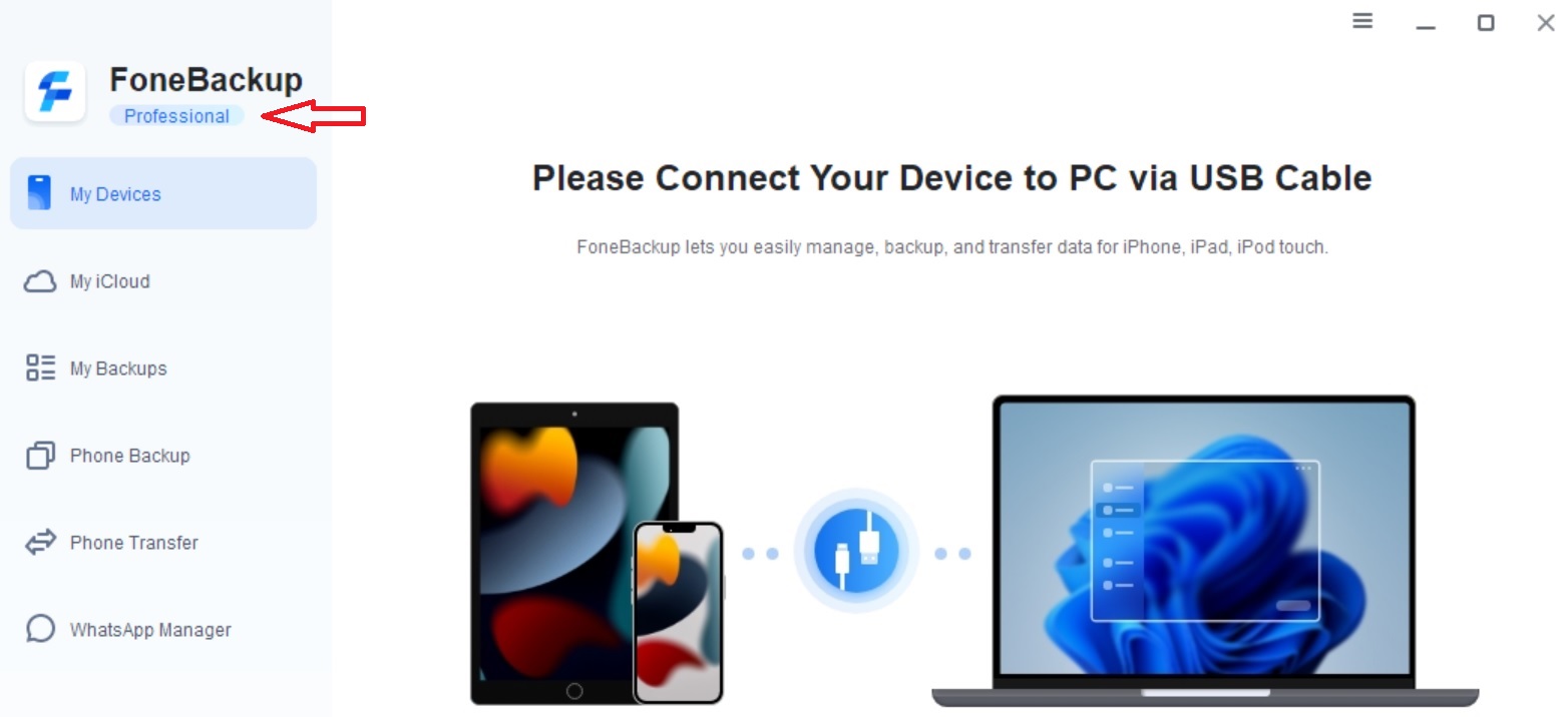 FoneBackup Professional giveaway registered
