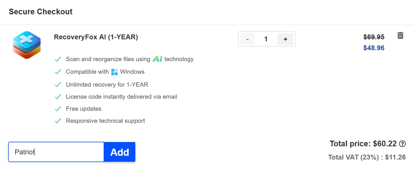 30% Off RecoveryFox AI coupon code