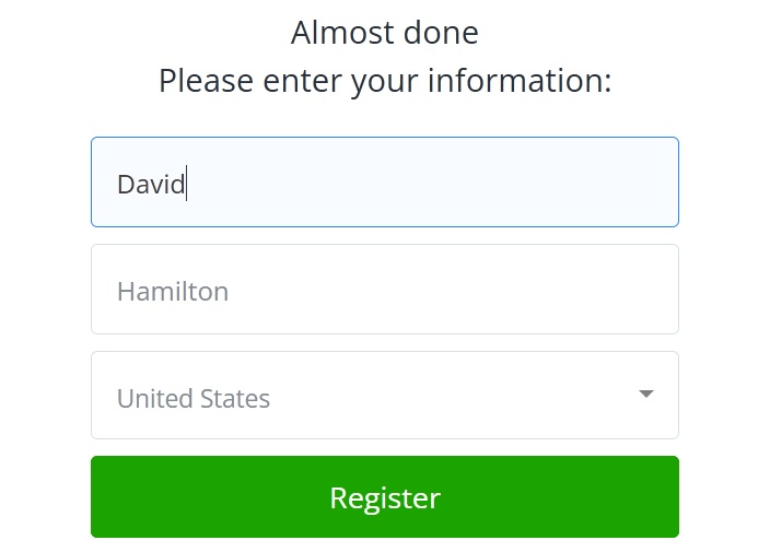Registering Avira account