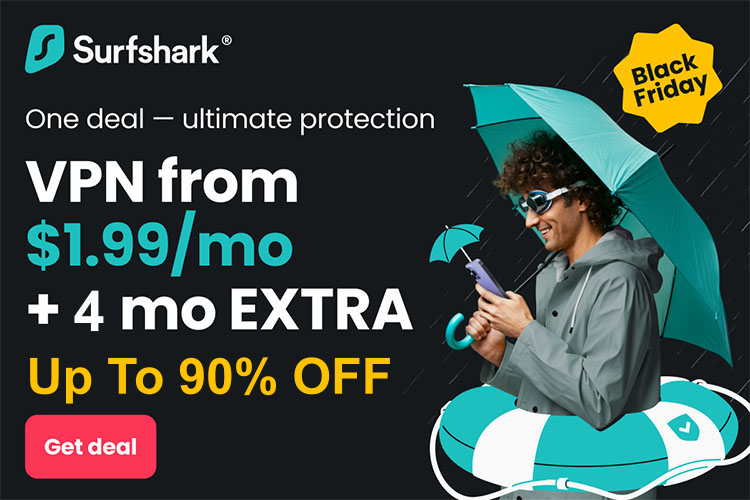 90% Off Surfshark VPN Black Friday 2025 deals
