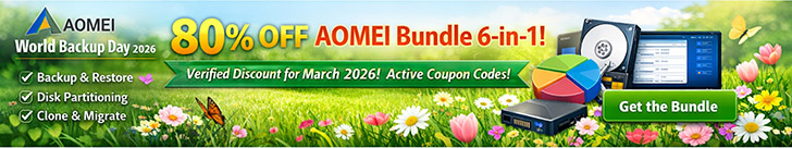 80% Off AOMEI World Backup Day 2026 sale