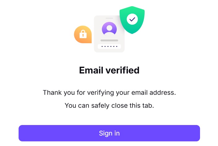 Proton VPN email verified