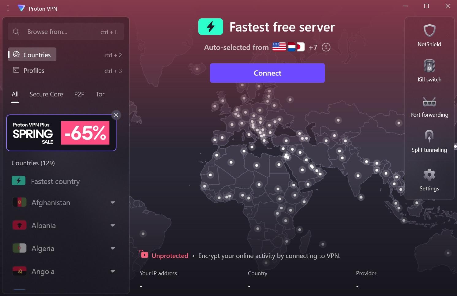 Proton VPN giveaway free version installed