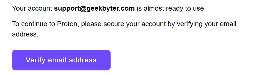 Verify email address
