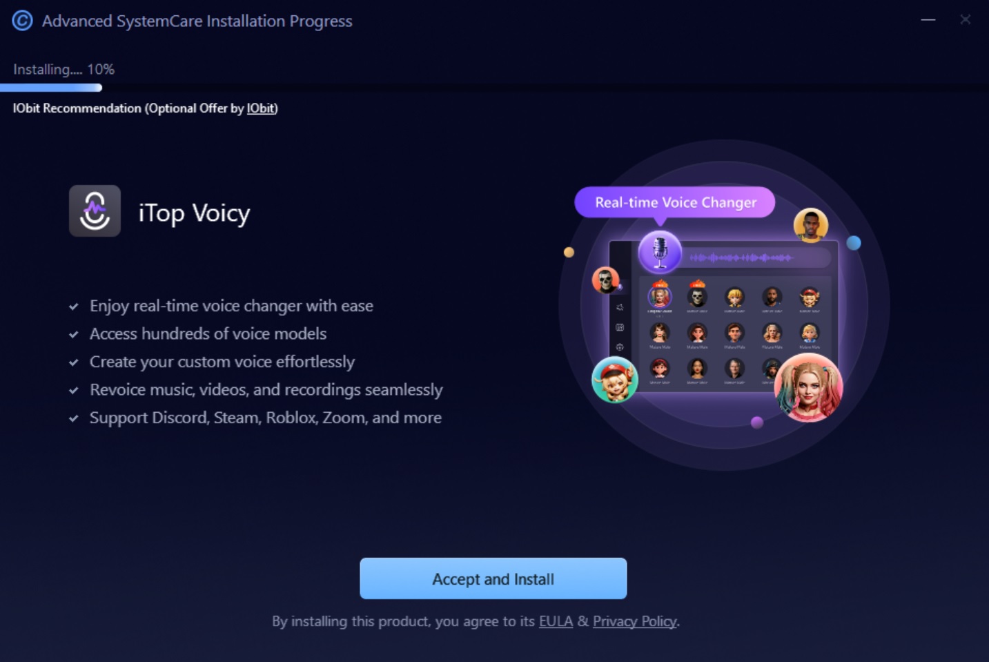 Advanced SystemCare free version installation
