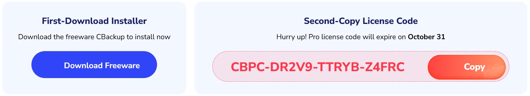 CBackup license code giveaway