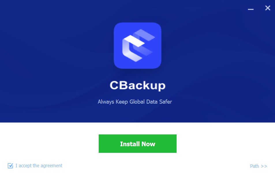 CBackup Professional installation window