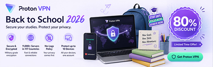 80% Off Proton VPN discount code