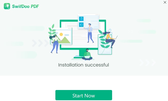 SwifDoo installed successfully notification