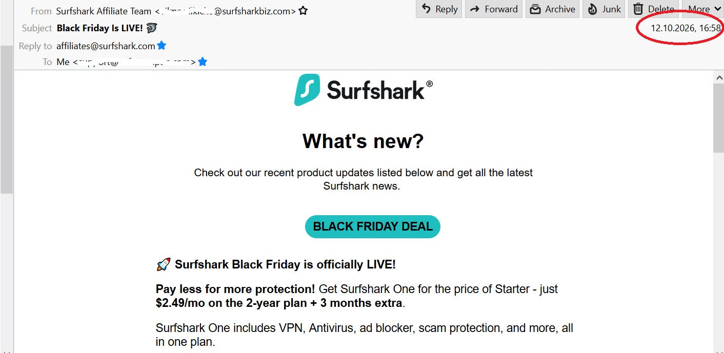 Surfshark Black Friday Deal 2026 start date proof